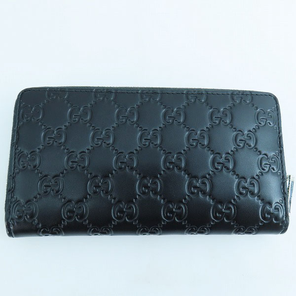 実際に弊社で買取させて頂いたGUCCI/グッチ DORIAN/ドリアン シグネチャーレザー  グッチシマ ラウンドジップ長財布  473928 CWC1N 1000の画像 1枚目