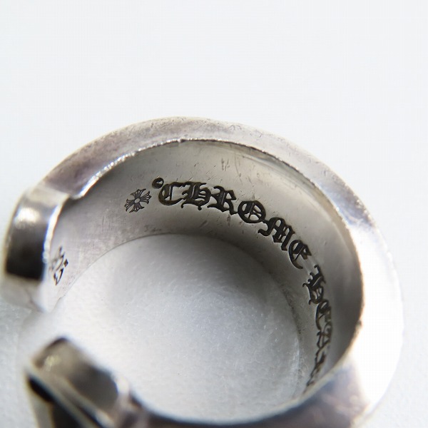 実際に弊社で買取させて頂いた【インボイス有】CHROME HEARTS/クロムハーツ ラージ スクロールラベルリング 12.5-13.5号の画像 3枚目