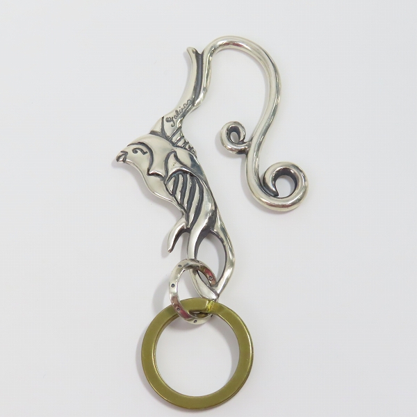 実際に弊社で買取させて頂いた（1）GANGSTERVILLE×Galcia/ギャングスタービル×ガルシア スワロー キーホルダー シルバーの画像 2枚目