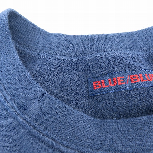 実際に弊社で買取させて頂いたBLUEBLUE/ブルーブルー スビンギザコットン BBエンブロイダリー カットオフ ライトスウェットシャツ ネイビー 1007749/2の画像 6枚目