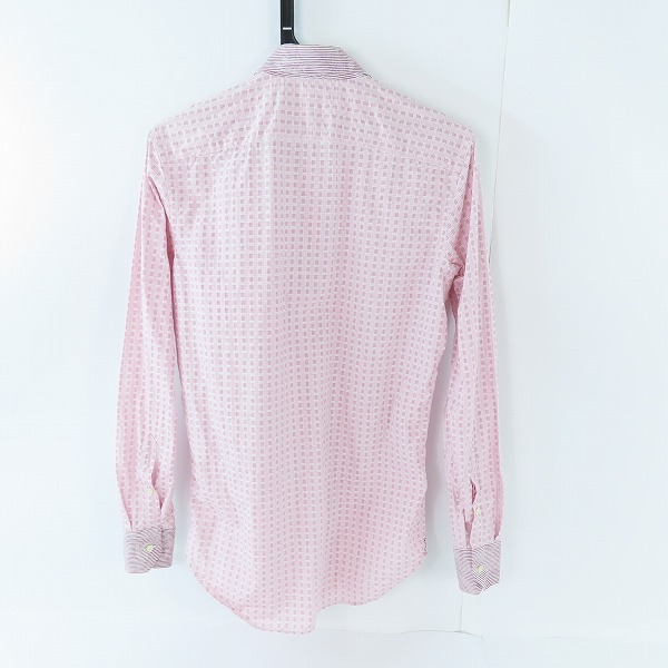 実際に弊社で買取させて頂いたETRO/エトロ 襟柄切替/刺繍総柄 長袖シャツ レッド系 37の画像 1枚目
