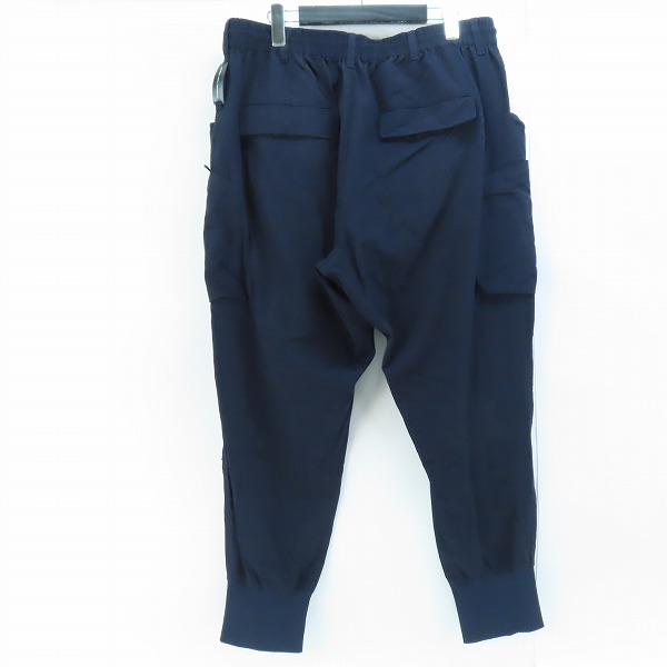 実際に弊社で買取させて頂いたY-3/ワイスリー Yohji Yamamoto×adidas/ヨウジヤマモト×アディダス ストライプパンツ ネイビー GV4226/Lの画像 1枚目