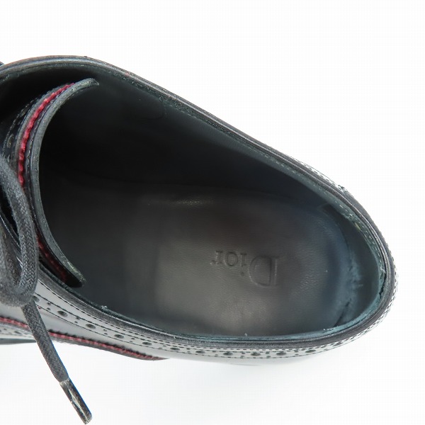 実際に弊社で買取させて頂いたDIOR/ディオール メダリオン プレーントゥ シューズ ブラック 42の画像 4枚目