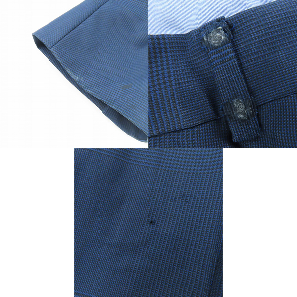 実際に弊社で買取させて頂いたTOMORROWLAND PILGRIM/トゥモローランド ピルグリム チェック柄 ブルー スーツセットアップ /50の画像 8枚目