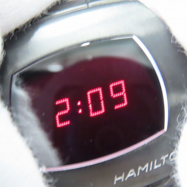 実際に弊社で買取させて頂いた【ギャラ付き】HAMILTON/ハミルトン パルサー復刻 アメリカン クラシック PSR デジタル クオーツ 腕時計 H52404130の画像 7枚目