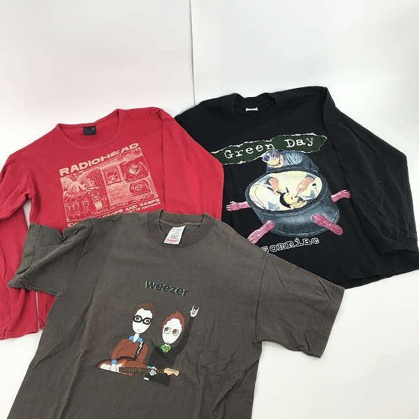実際に弊社で買取させて頂いた【おまとめ】Radiohead/レディオヘッド Green Day/グリーンデイ Weezer/ウィーザー 他 バンドTシャツ/バンTの画像 1枚目