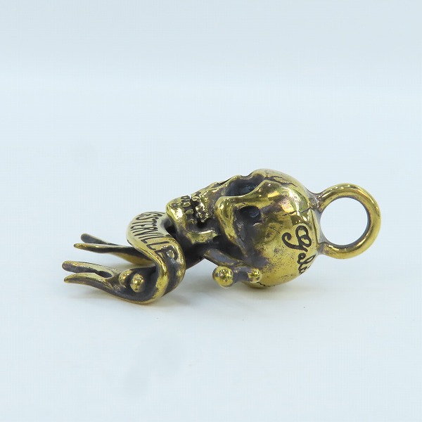 実際に弊社で買取させて頂いた(2)GANGSTERVILLE×Galcia/ギャングスタービル×ガルシア SKULL/スカル ブラス/真鍮 ペンダントトップの画像 3枚目