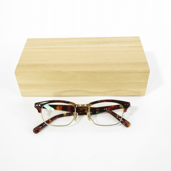 実際に弊社で買取させて頂いたKANEKO OPTICAL/金子眼鏡 恒眸作 手造 メガネフレーム T254 DEMIの画像 9枚目