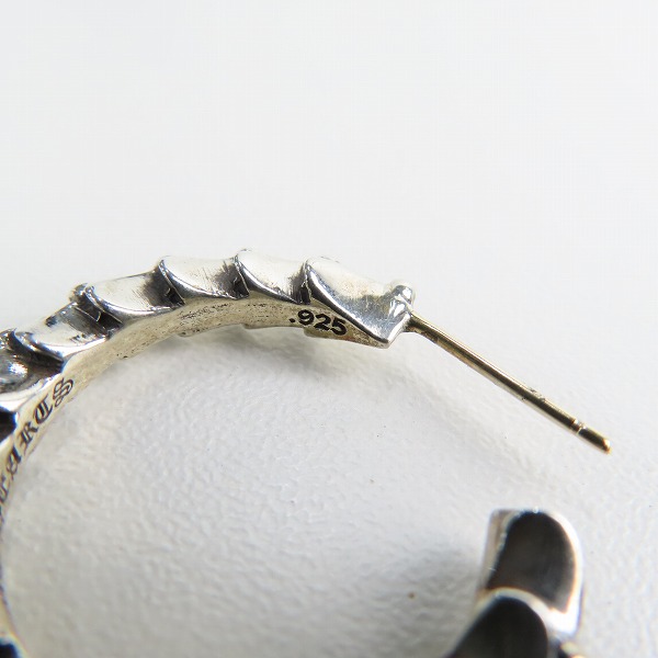 実際に弊社で買取させて頂いたCHROME HEARTS/クロムハーツ クロステイルフープピアスの画像 5枚目