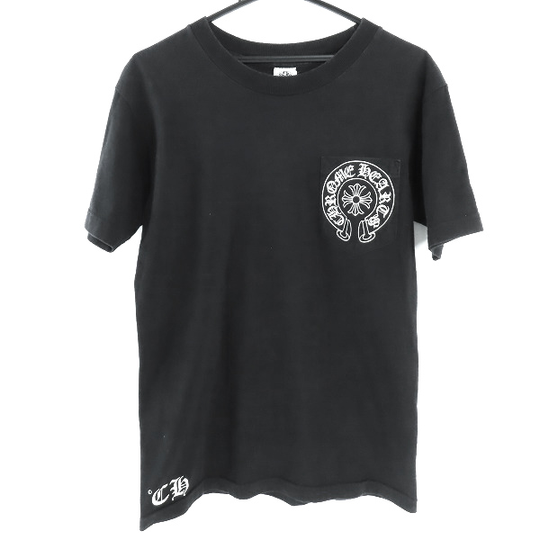 実際に弊社で買取させて頂いた【JPタグ】CHROME HEARTS/クロムハーツ 胸ポケット ホースシュー 半袖 Tシャツ/S