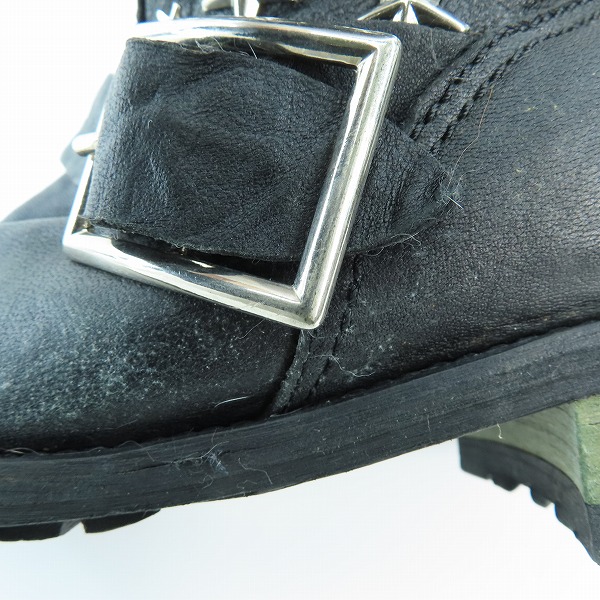 実際に弊社で買取させて頂いた【ジャンク】JIMMY CHOO/ジミーチュウ スター/星 スタッズ ショートブーツ 39.5の画像 8枚目