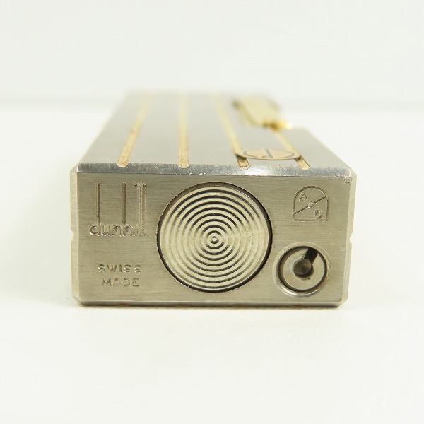 実際に弊社で買取させて頂いたdunhill/ダンヒル サイドローラー ガスライター ストライプ シルバー×ゴールドの画像 4枚目