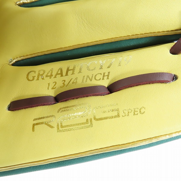 実際に弊社で買取させて頂いたRawlings/ローリングス ハイパーテックカラーシンク 軟式/外野手/右投げ用 グローブ/グラブ GR4AHTCY719の画像 6枚目