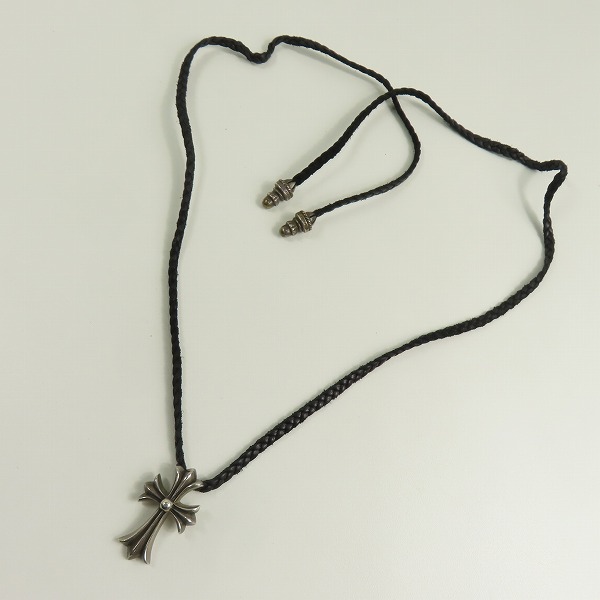 実際に弊社で買取させて頂いたCHROME HEARTS/クロムハーツ スモールCHクロスペンダントw/レザーブレードの画像 7枚目