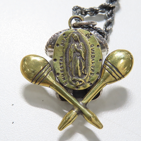 実際に弊社で買取させて頂いたGANGSTERVILLE×Galcia/ギャングスタービル×ガルシア SOMBRERO SKULLネックレス ペーパーチェーン/60cmの画像 2枚目