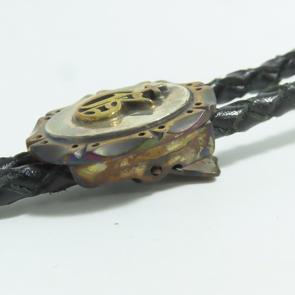 実際に弊社で買取させて頂いた(3)GANGSTERVILLE×Galcia/ギャングスタービル×ガルシア G ループタイ/ボロタイ/ブラス/シルバーの画像 3枚目