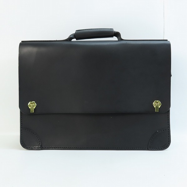 実際に弊社で買取させて頂いたHERZ/ヘルツ シンプルな顔立ちのブリーフケース ブラック BC-1