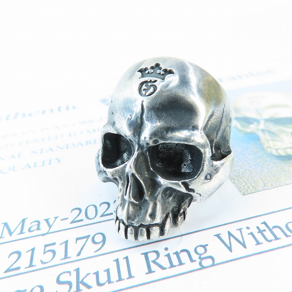 実際に弊社で買取させて頂いた【ギャラ付】Gabor/ガボール ガボラトリー LARGE SKULL RING ｗ/OUT JAW ラージスカル リング ｗ/アウトジョー【現行】19-21号