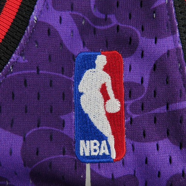実際に弊社で買取させて頂いたMitchell＆Ness/ミッチェルアンドネス NBA BAPE/ベイプ トロント ラプターズ #93 ユニフォーム/XLの画像 2枚目