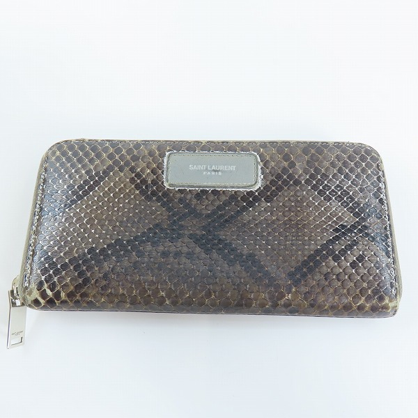 実際に弊社で買取させて頂いたSAINT LAURENT PARIS/サンローランパリ ラウンドファスナー 長財布 小銭入れ有