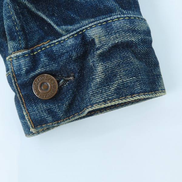 実際に弊社で買取させて頂いたSUGAR CANE/シュガーケーン LOT.901 ロンスターデニムジャケット SC11901Ｈ/38の画像 5枚目
