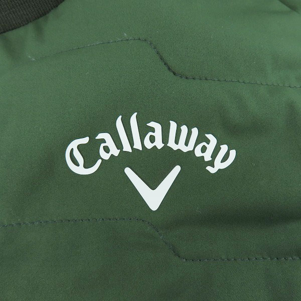 実際に弊社で買取させて頂いた【未使用】Callaway/キャロウェイ ゴルフウェア 中綿プルオーバージャケット カーキ C21216103/Lの画像 5枚目