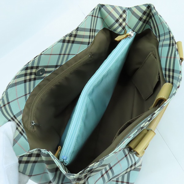 実際に弊社で買取させて頂いたBURBERRY BLUE LABEL/バーバリーブルーレーベル ロンドン チェック ハンドバッグの画像 3枚目