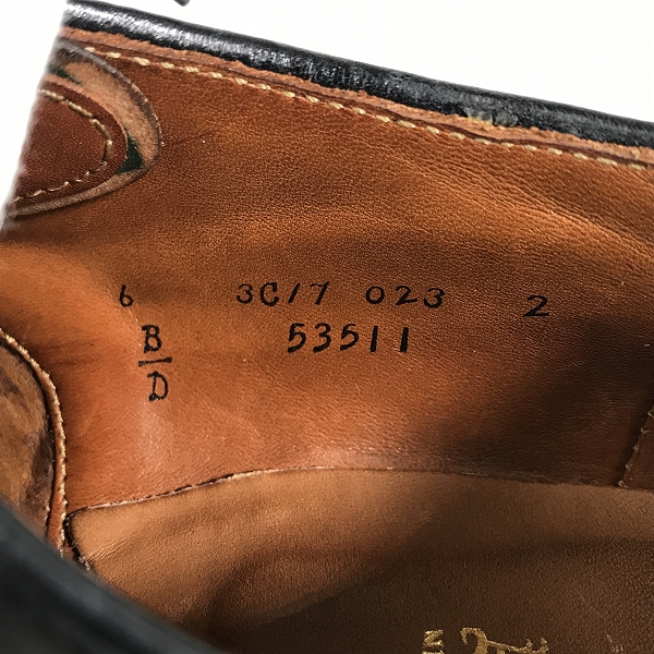 実際に弊社で買取させて頂いたALDEN/オールデン プレーントゥ コードバン ビジネスシューズ 53511/6Dの画像 5枚目