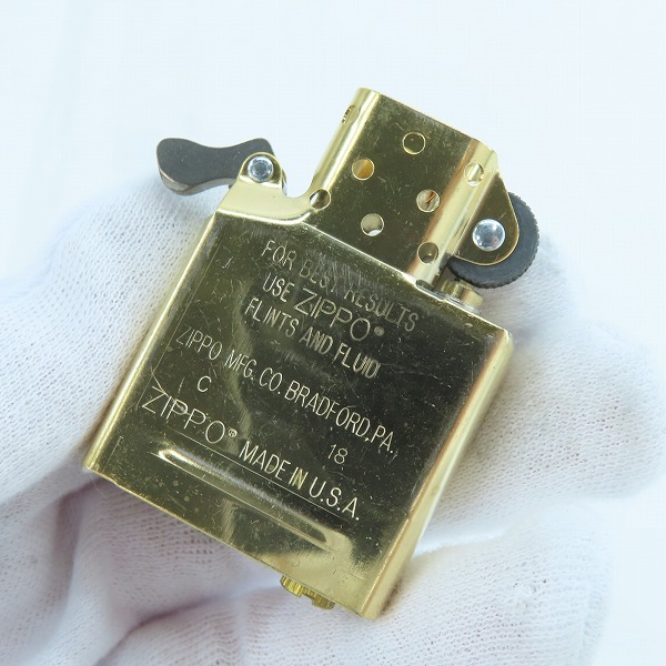 実際に弊社で買取させて頂いたZIPPO/ジッポー Gangsterville×galcia/ギャングスタービル×ガルシア ARMOR TYPE BRASS DEVIL CROSS 2018年製の画像 6枚目