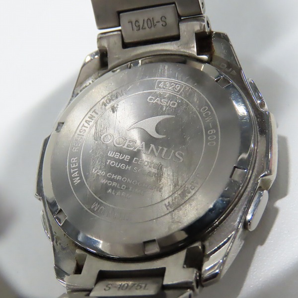 実際に弊社で買取させて頂いたCASIO/カシオ OCEANUS/オシアナス タフソーラー クロノグラフ 腕時計 OCW-600の画像 4枚目
