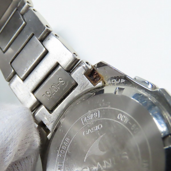 実際に弊社で買取させて頂いたCASIO/カシオ OCEANUS/オシアナス タフソーラー クロノグラフ 腕時計 OCW-600の画像 6枚目