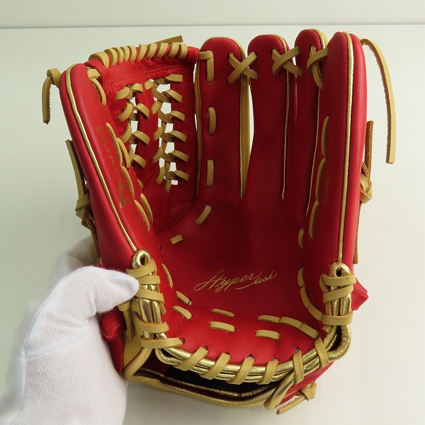 実際に弊社で買取させて頂いたRawlings/ローリングス HYPER TECH COLOR SYNC 軟式 オールラウンド 野球グローブ/グラブ GR4HTCN55Wの画像 3枚目