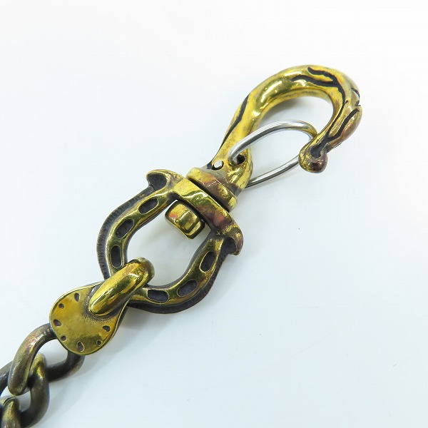 実際に弊社で買取させて頂いたGANGSTERVILLE×Galcia/ギャングスタービル×ガルシア SWALLOW WALLET-CHAIN/スワロー ウォレットチェーン/真鍮/ブラス 50cmの画像 5枚目