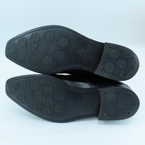 実際に弊社で買取させて頂いたCROCKETT&JONES/クロケットジョーンズ ダブル モンクストラップ シューズ ブラック 25170/7の画像 2枚目