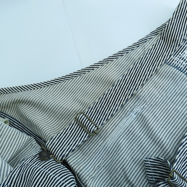 実際に弊社で買取させて頂いたmastermind JAPAN/マスターマインドジャパン ストライプオーバーオール /MC2-0A01-03/Sの画像 7枚目