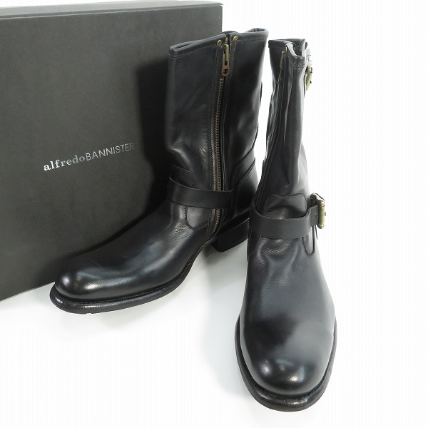 実際に弊社で買取させて頂いたalfredoBANNISTER/アルフレッドバニスター サイドジップ レザー エンジニアブーツ 5221005003/42