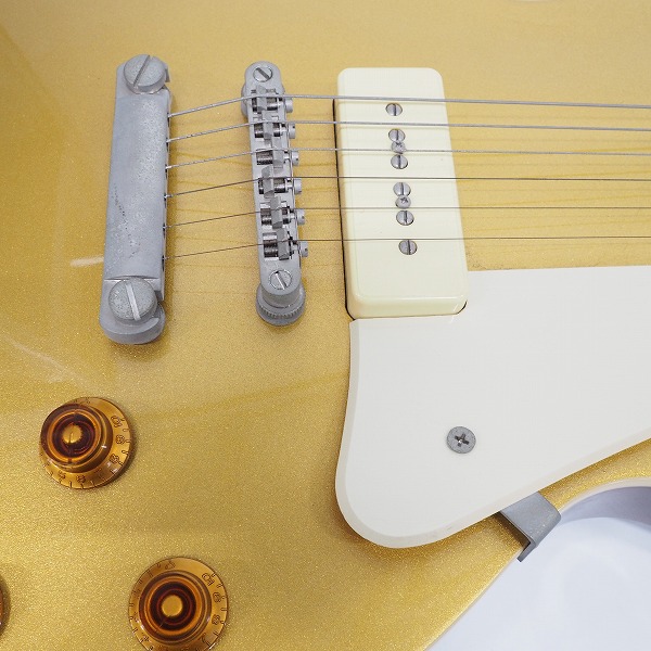 実際に弊社で買取させて頂いた★Epiphone/エピフォン Les Paul Standard '56 Gold Top/レスポールスタンダード 1956 ゴールドトップ ソフトケース付の画像 6枚目