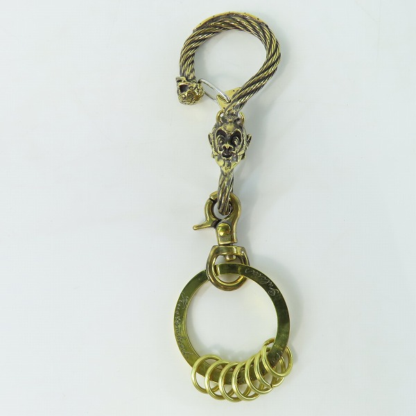 実際に弊社で買取させて頂いた(2)Gangsterville×galcia/ギャングスタービル×ガルシア キーホルダー DEVIL/デビル ブラス 真鍮 キーフック 15cmの画像 1枚目