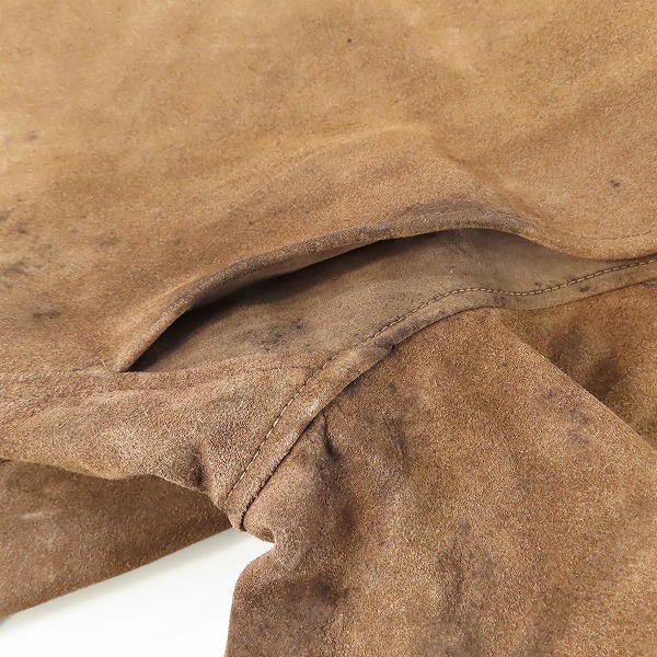 実際に弊社で買取させて頂いたSCHOTT/ショット カバーオール/スエードレザー/裏地チェック/40の画像 8枚目