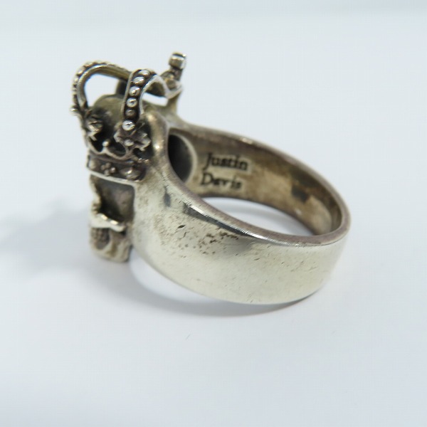 実際に弊社で買取させて頂いたJUSTIN DAVIS/ジャスティンデイビス ESSENTIAL SKUL/エッセンシャルスカルリング SRJ155 w/ルビー 25号の画像 2枚目