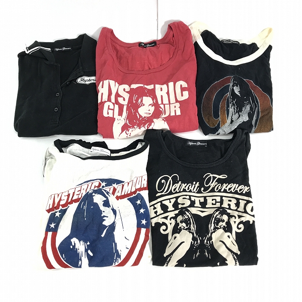 実際に弊社で買取させて頂いた【おまとめ】HYSTERIC GLAMOUR/ヒステリックグラマー Tシャツ/ラグラン/カットソー