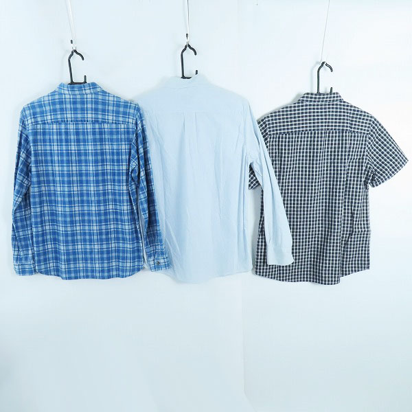 実際に弊社で買取させて頂いたA.P.C./アーペーセー チェック/ストライプ柄 長袖/半袖 シャツ 3点セットの画像 1枚目
