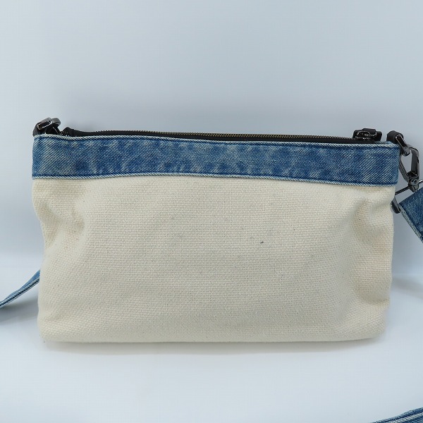 実際に弊社で買取させて頂いたDIESEL/ディーゼル デニム×キャンバス 切替 ショルダーバックの画像 1枚目