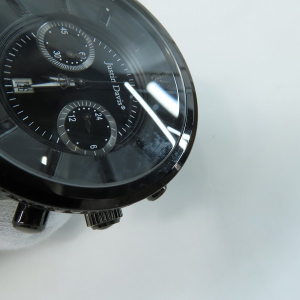 実際に弊社で買取させて頂いたJustin Davis×清春/ジャスティンデイビス×キヨハル コラボ クロノグラフ ラバーバンド 腕時計【動作未確認】の画像 4枚目