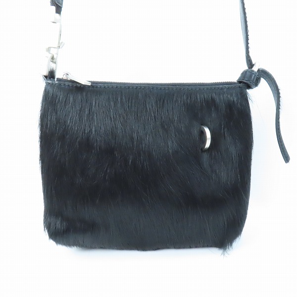 実際に弊社で買取させて頂いたRick Owens/リック・オウエンス スモールアドリ ハラコショルダーバッグ/ ブラック/RA02C0325LHLの画像 1枚目
