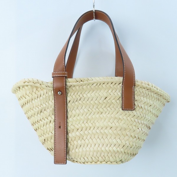 実際に弊社で買取させて頂いたLOEWE/ロエベ バスケットバッグ（ヤシの葉&カーフ）の画像 1枚目