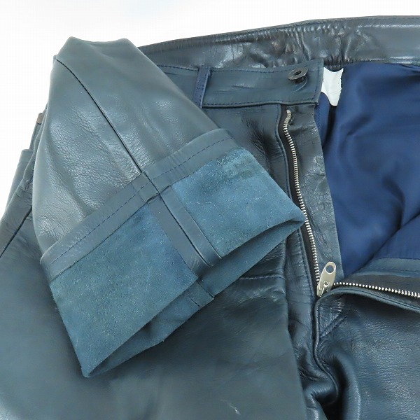 実際に弊社で買取させて頂いた【難有り】EDIFICE/エディフィス カウハイド/レザー パンツ/48の画像 4枚目