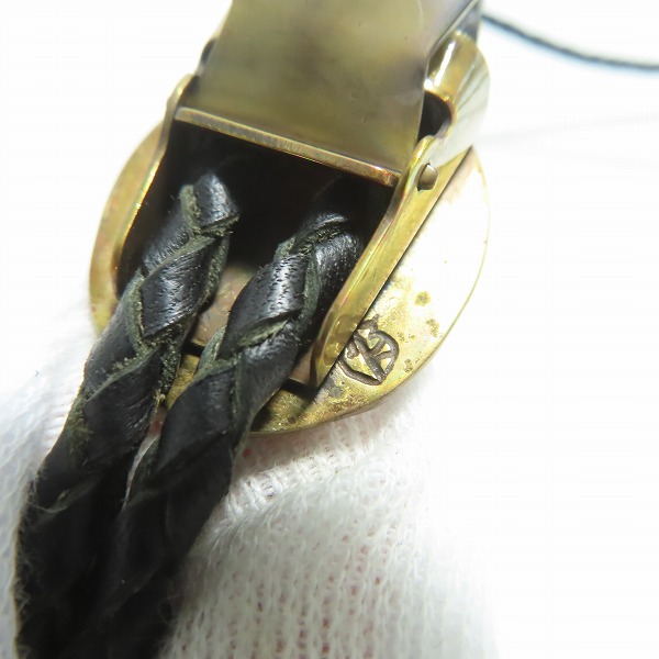 実際に弊社で買取させて頂いた(4)GANGSTERVILLE×Galcia/ギャングスタービル×ガルシア G ループタイ/ボロタイ/ブラス/シルバーの画像 6枚目