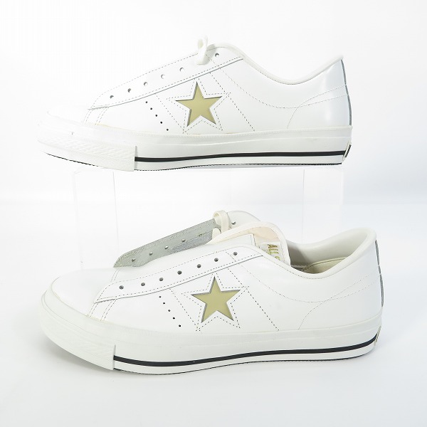 実際に弊社で買取させて頂いた【未使用】CONVERSE/コンバース ONE STAR CELERITY OX ワンスター WHT/GLD/9の画像 3枚目