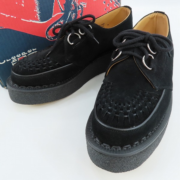 実際に弊社で買取させて頂いたGEORGE COX/ジョージコックス イングランド製 GIBSON/ギブソン ラバーソール シューズ ブラックスエード 3588 8